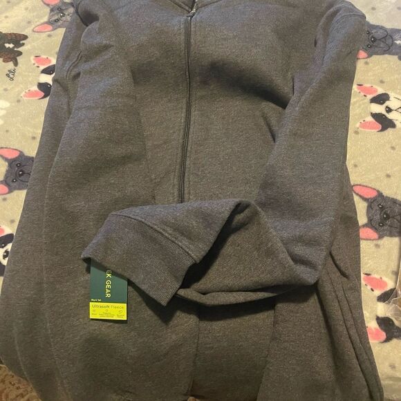 Tek Gear Men’s Big and Tall Ultra Soft Dark Gray Zip Up Hooded Sweatshirt 4XB - Picture 5 of 7